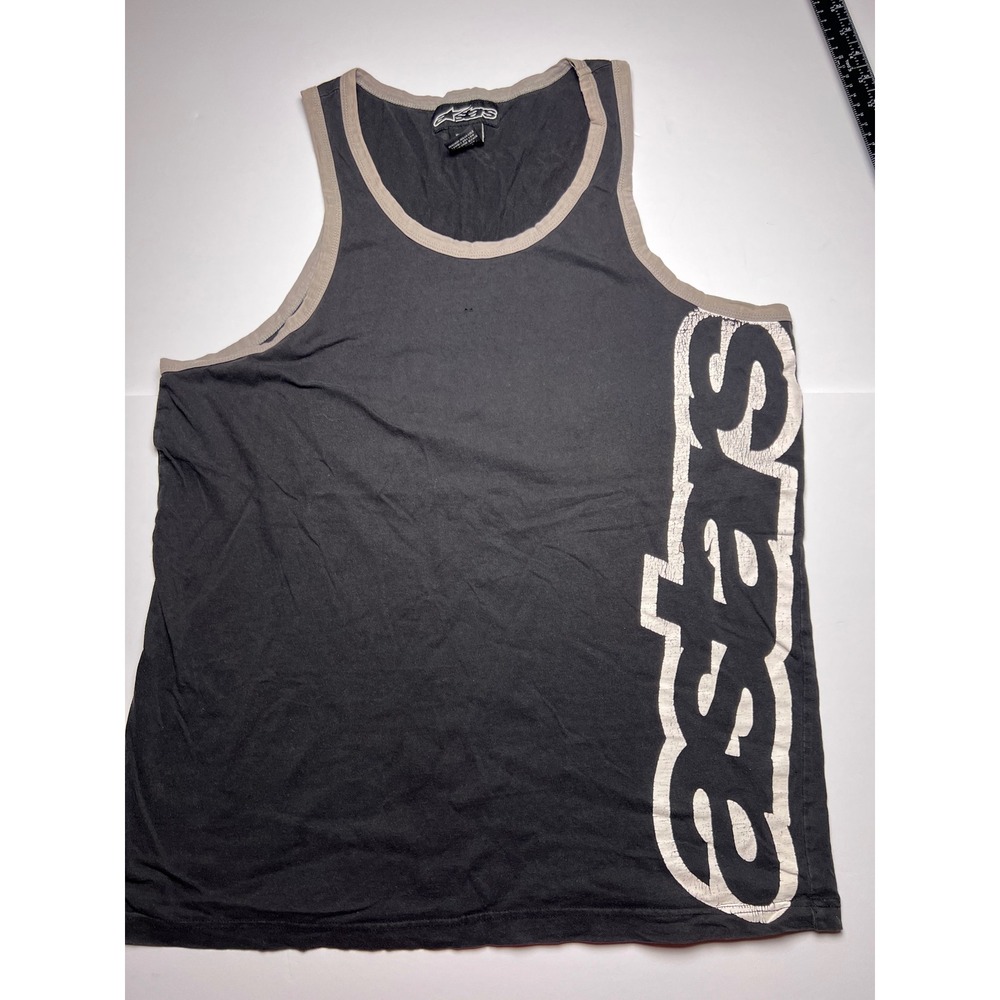Alpinestars Tank Top Mens XXL Black Ringer Graphic Astars Motocross Sleeveless
